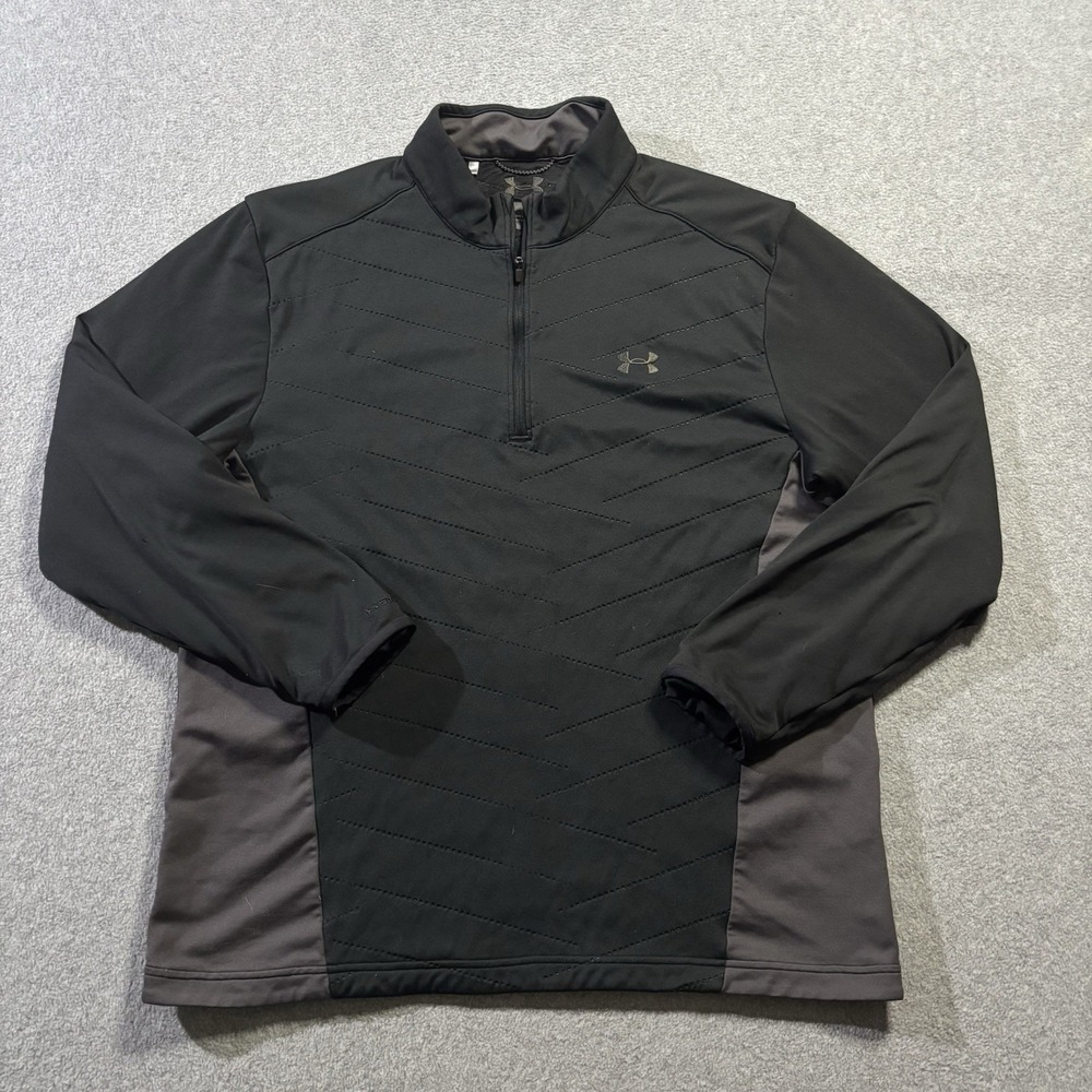 Under Armour ColdGear Reactor Mens Large 1/4 Zip Pullover Jacket Black